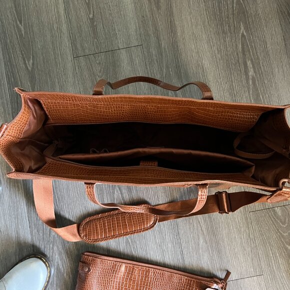 BEIS Large Work Tote in Maple Croc - Picture 7 of 8